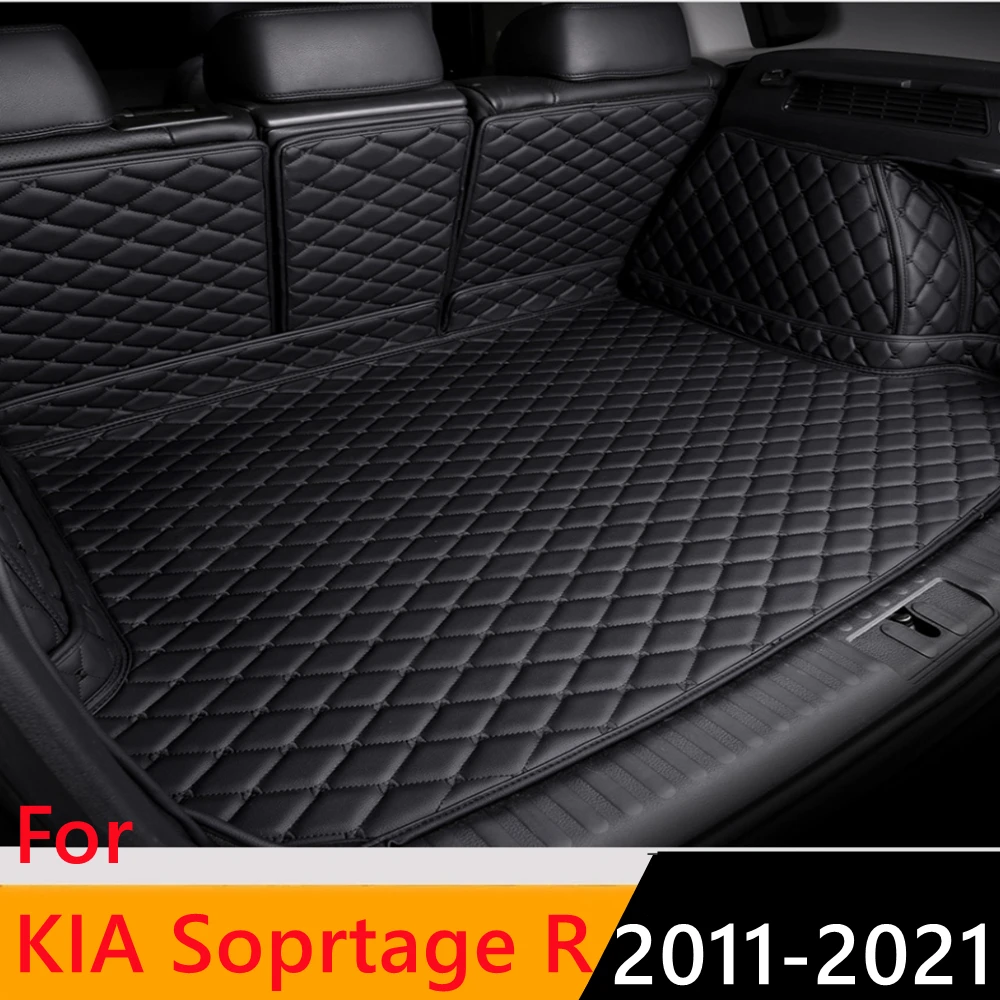 

Sinjayer Waterproof Highly Covered Car Trunk Mat Tail Boot Pad Carpet Cover High Side Cargo Liner For KIA Sportage R 2011-2021