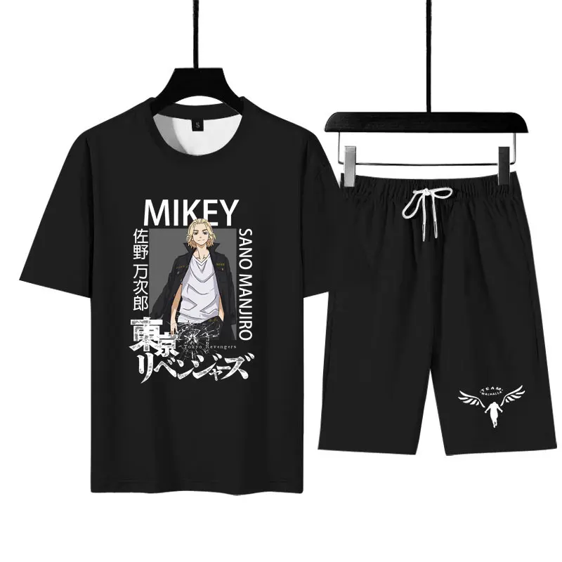 

Anime Tokyo Revengers T Shirt Shorts Summer Streetwear 3D Digital Printing Camisetas Casual Men's Sets Cosplay Tee Shirt Homme