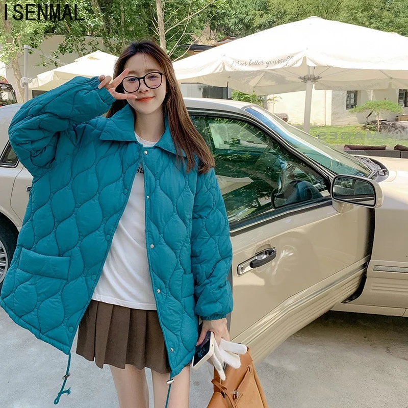 2022 New Winter Jacket Women Parkas Coat Fashion Solid Thick Warm Padded Coat Stand Collar Casual Winter Outwear Jacket parka
