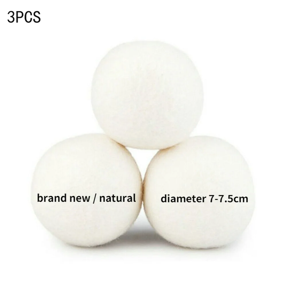 

3Pc Wool Dryer Balls Reusable Softener Laundry 7cm Laundry Ball Home Washing Balls Wool Dryer Balls Washing Machine accessories