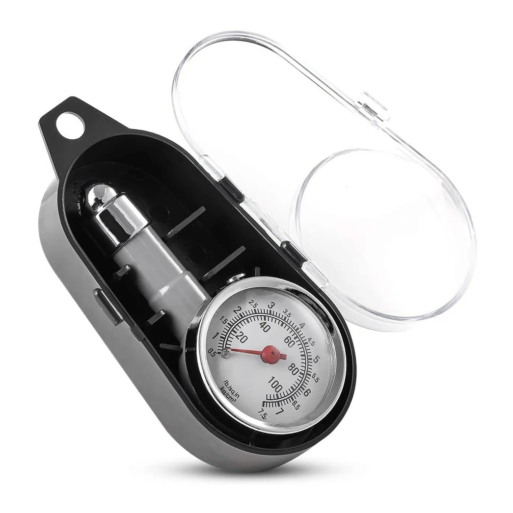 

Small Tire Pressure Gauge 10-100PSI, Accurate Mechanical Zinc Alloy Air Gage for Motorcycles,Cars,SUV ATV