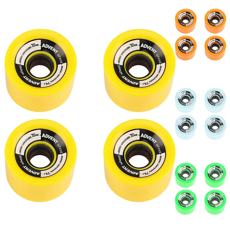 

4 шт. колеса для скейтборда 70x51 мм 78A, твердые колеса для роликовых коньков, колеса для Лонгборда, колеса для верховой езды, колеса для Лонгбор...