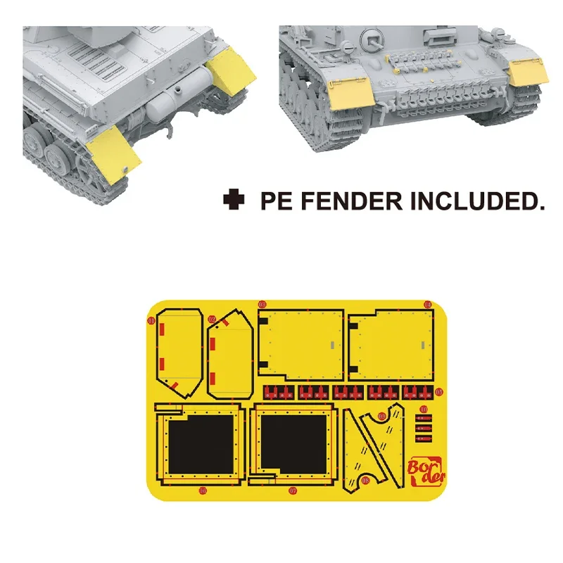 Бортовая модель BT-033 Сборная Pz.Kpfw. IV Ausf.G 7.pz. Rgt Средний Харьков масштаб 1943 1/35