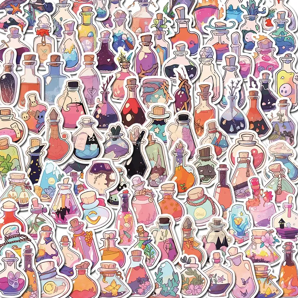 100 шт. водостойкие наклейки в виде бутылки для скейтборда