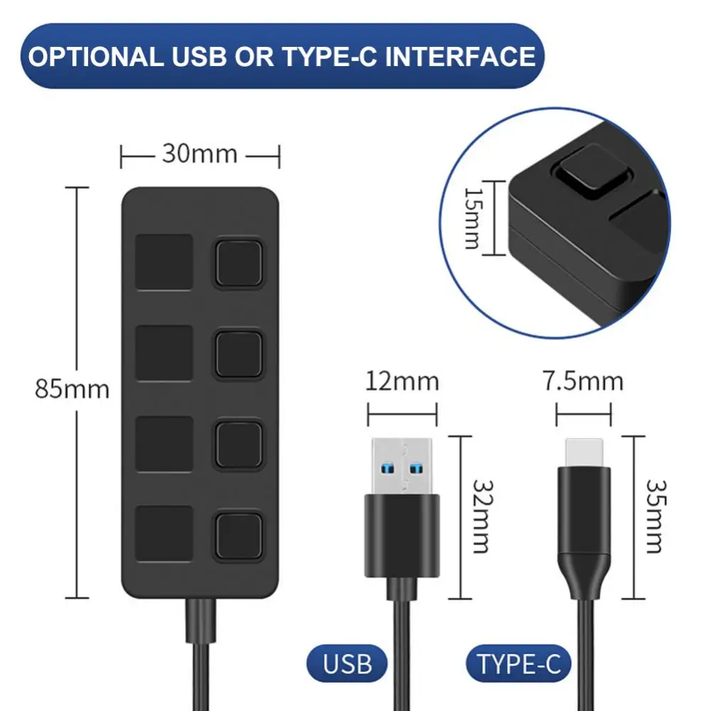 

Abs Матовый корпус 4 порта концентратор Usb3.0 Высокоскоростная передача Usb-c 3,0 концентратор адаптер Usb 2,0 мультиразветвитель адаптер концентратор