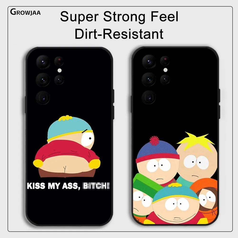 S-SouTHs P-Park Anime Cute Phone Case for Samsung Galaxy S24 Ultra S22 S23 S21 S20 5G Protective Silicone TPU Funda