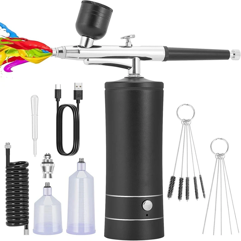

Airbrush KIT Cordless Rechargeable Compressor Airbrush Set, Automatically Handles Model Painting, Nails, Makeup