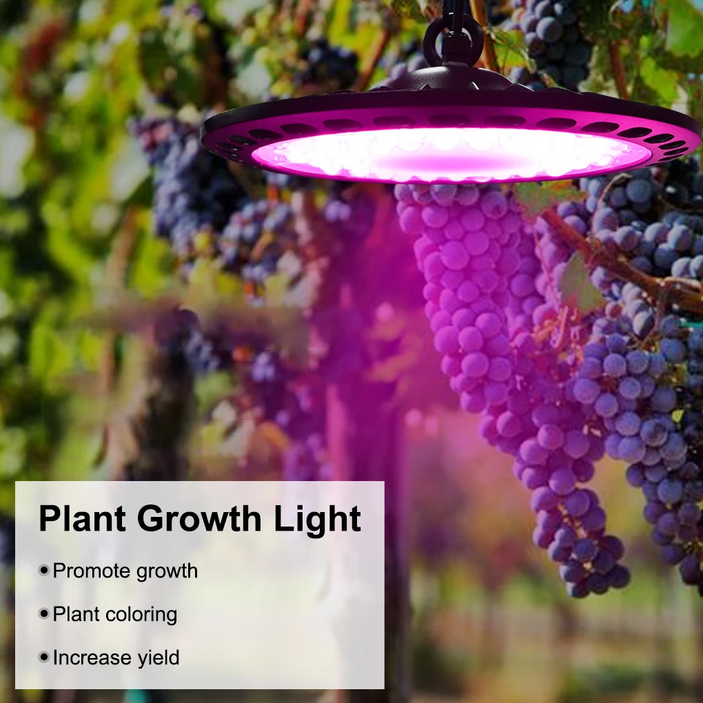 

Светодиодный светильник для выращивания растений, 100 Вт, полный спектр, НЛО, фитолампа IP65, водонепроницаемая для завода растений, теплицы, ги...