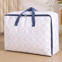 quilts storage organizerstriped storage bagtravel luggage moving bag for pillow clothesfoldablewashablezipper oxford fabric