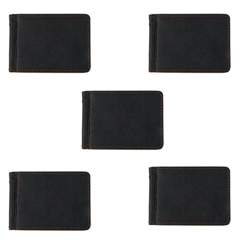 

Тонкий мужской кошелек DOME 5X из искусственной кожи, кредитница, зажим для денег, простой дизайнерский бумажник с полированными краями и двой...