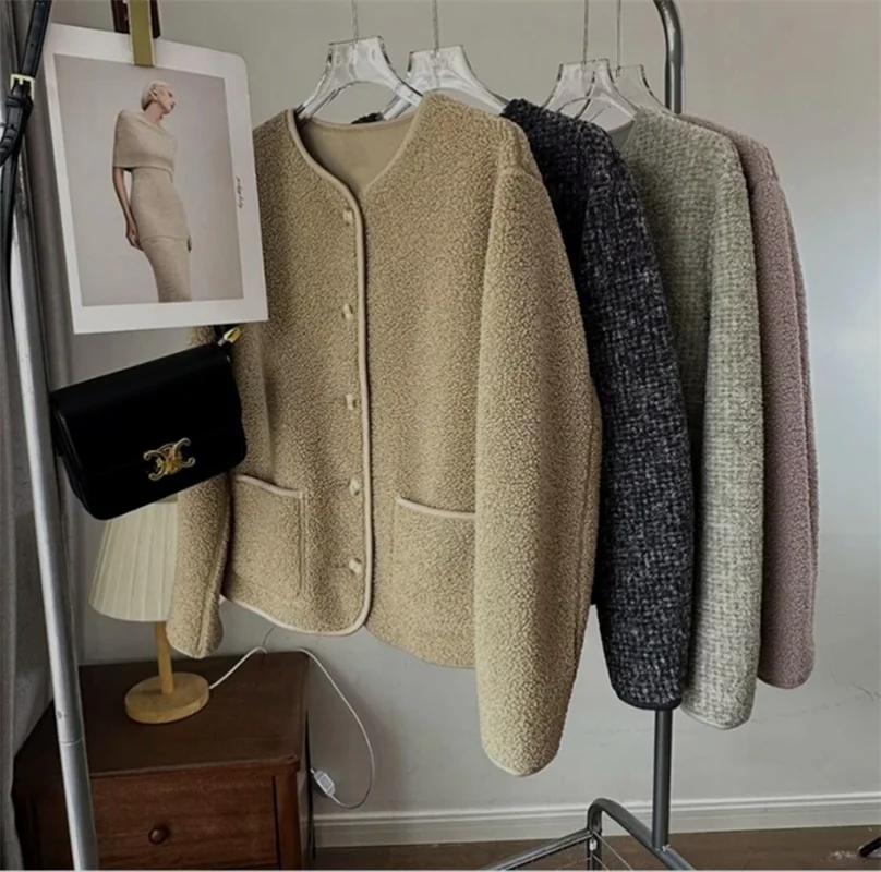 Женская осенне-зимняя теплая флисовая куртка с круглым вырезом верхняя одежда на