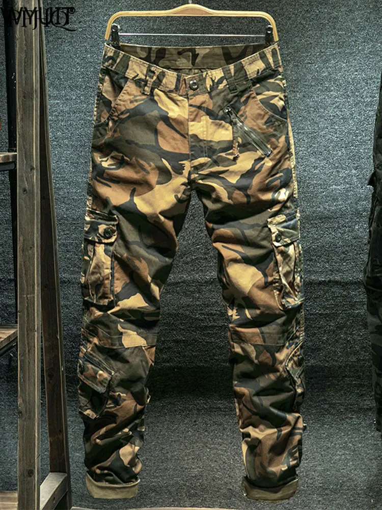 

2023Camouflage Military Pants Men's Overalls Loose Autumn Winter Tactical Special Forces Many Pocket Cargo Trouser 21Q4314