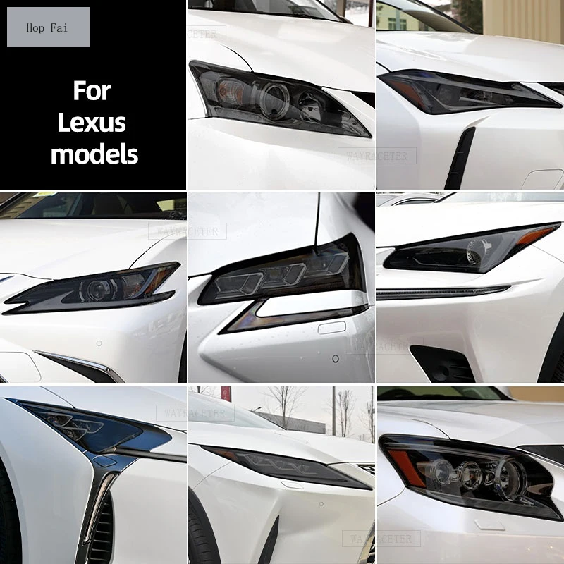 

Smoked Black TPU Sticker Car Headlight Protective Film For Lexus ES 300h NX CT GS IS LC LS RX LX570 RC UX GX F Sport 2022