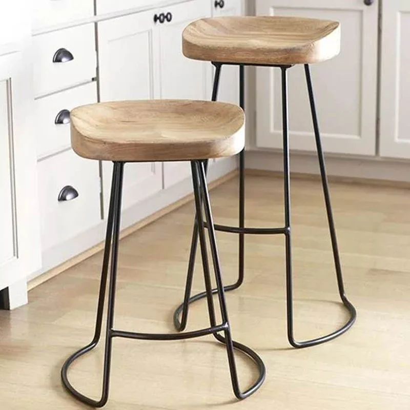 

Modern Comfortable Dining Chairs with Free Shipping Minimalist Bar Saddle Dinning Chair Wood Outdoor Sillas Vintage Furniture