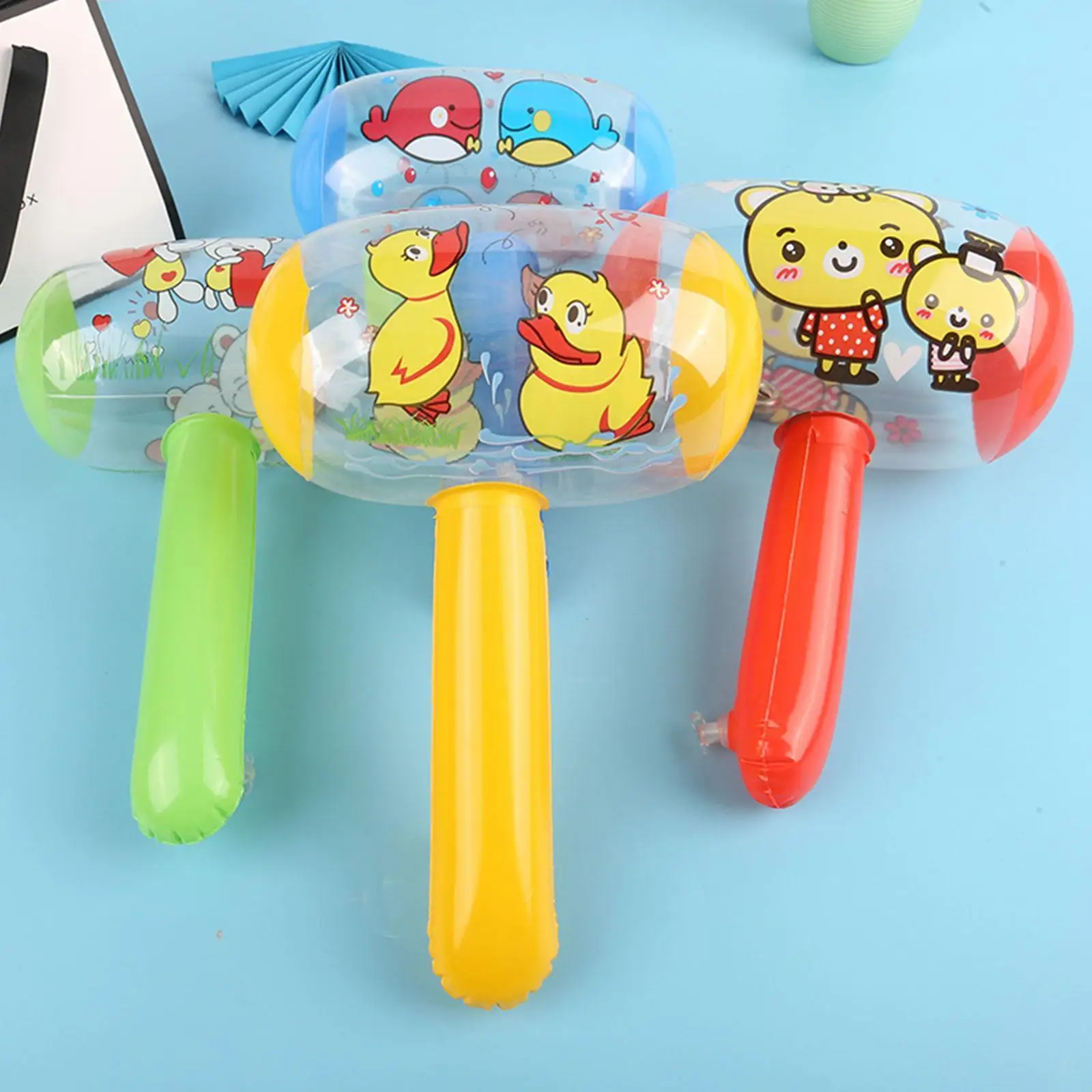 

1pcs Children Inflatable Air Hammers Cartoon Pvc Inflatable Hammer With Bell For Kids Blow Up Hammer Toys Pool Beach Party X6d1