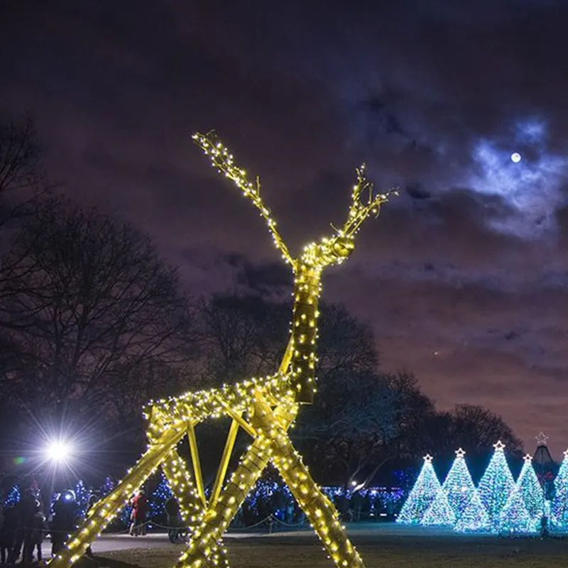 на заказ.Новогодние уличные украшения индивидуальная железная рама 3D животные