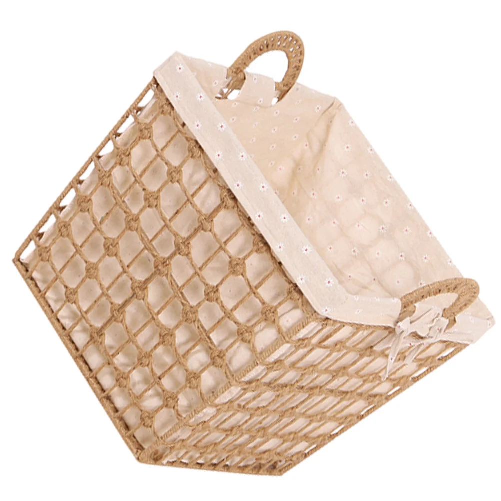 

Storage Basket Laundry Organizer Bin Cotton Decorative Hamper Nursery Toys Bathroom Toy Large Countertop Baskets