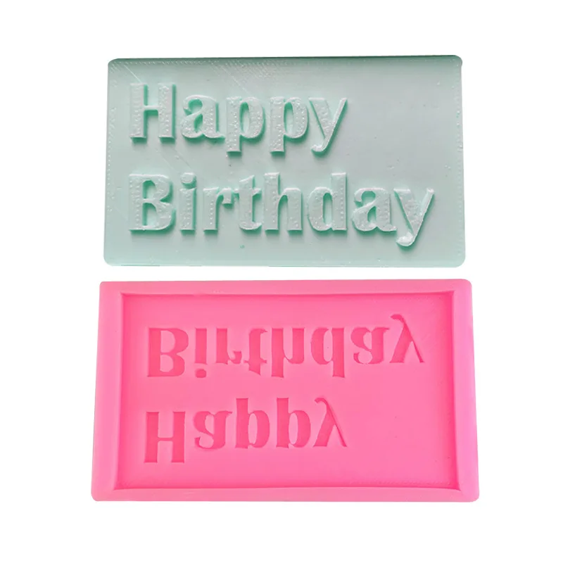 

Силиконовая форма с надписью на английском языке «Happy Birthday»