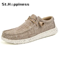 2022 summer new mens canvas boat shoes outdoor convertible slip on loafer fashion casual flat non slip deck shoes big size 47