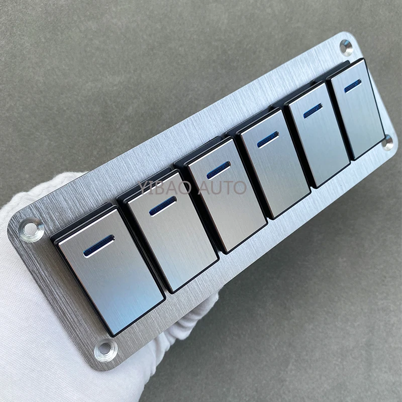 

For Marine Boat Caravan RV 12V 24V durable metal 2-8 gang LED Toggle Switch Panel Waterproof Switch ON-OFF Rocker Switch Panel
