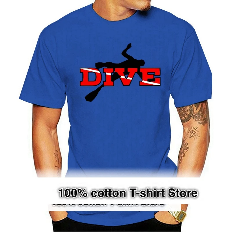 

Arrival Man Printed T Shirt SCUBA DIVER dive down flag Dive funny Black T Shirt Mens 2021 brand Design Summer simple Tee