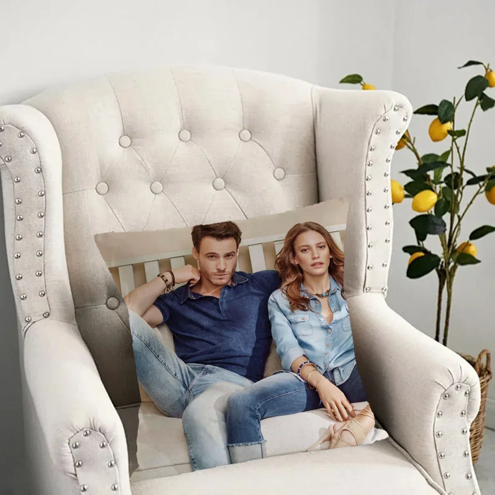 Kerem Bursin 45x45 декоративный чехол для подушки из полиэстера/хлопка с принтом