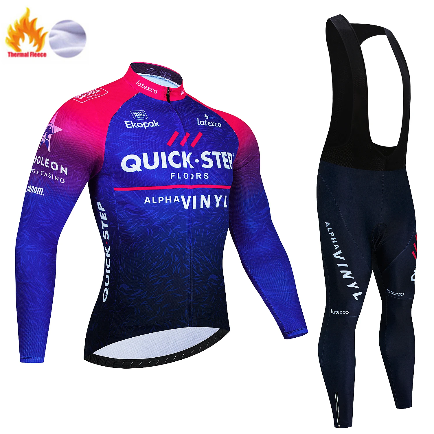 

2022 Quick·Step Winter Fleece Cycling Jersey Sets Mountian Bicycle Clothes Wear Ropa Ciclismo Racing Bike Clothing Cycling Suit