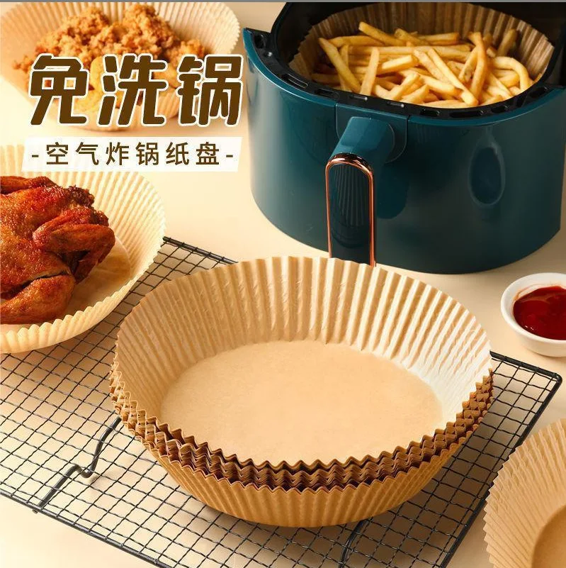 

100PCS Air Fryer Disposable Oil-absorbing Liner Non-Stick Baking Paper Food Air Fryer Grade Parchment Oil-Proof Tray Accessories