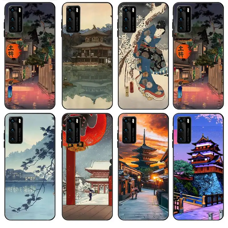 

Ukiyo-e Japanese Style Art Phone Case For Huawei Y9 Y7 Y5 Y6 Prime 2019 Y9s Mate 30 20 10 Lite 40 Pro Nova 5t Funda Shell Cover