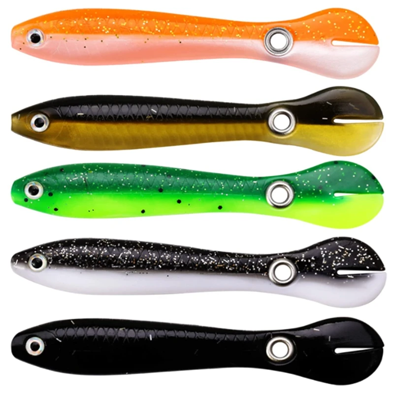 

5PC Fishing Bass Lures,Simulation Loach Soft Lures,Slow Sinking Bionic Swimming Lures,Saltwater&Freshwater Fishing Lures
