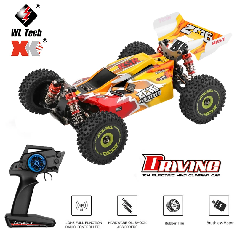 

WLtoys 144010 RC Car 75KM/H High Speed Off-Road 2.4G Brushless 4WD Electric Remote Control Drift Toys For Children Racing