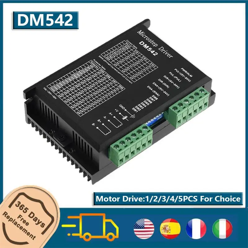 

Драйвер шагового двигателя DM542, 20-50 В постоянного тока, 4/5 А