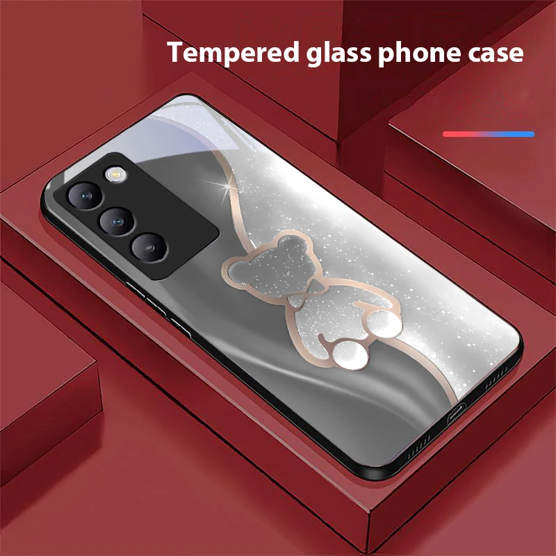 Trompe l'oeil Bear Для Y72 33S 11 03 36 96 Lite 35 16 Iqoo 12 V40 SE 5G 29 40 21 30 X80 Pro Vivo Чехол для телефона из