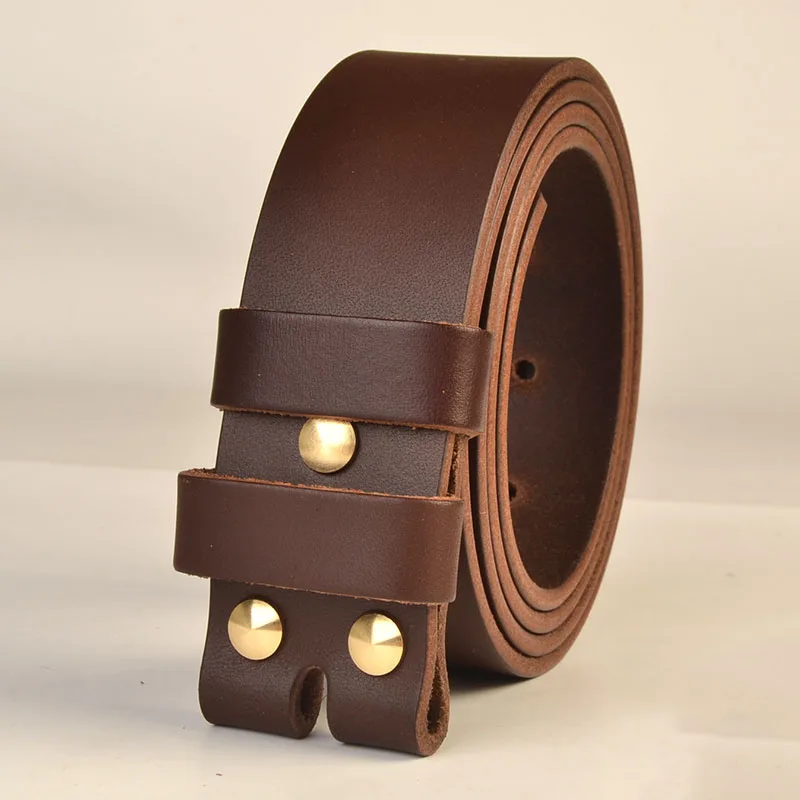 3.6cm Wide Headless Pin Buckle Belt Strip Top Layer Cowhide Leather Ten Years Not Broken