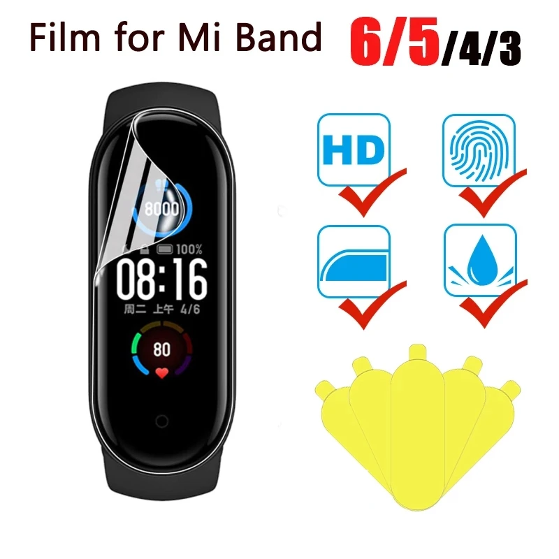 

Soft TPU Film for Xiaomi Mi Band 6 5 4 3 2 Smart Wristband Screen Protector Not Glass Xiomi Miband 6 Miband5 Protective Film
