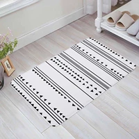 boho black and white geometric creative printing doormat kitchen bathroom anti slip doormat living room bedroom home carpet