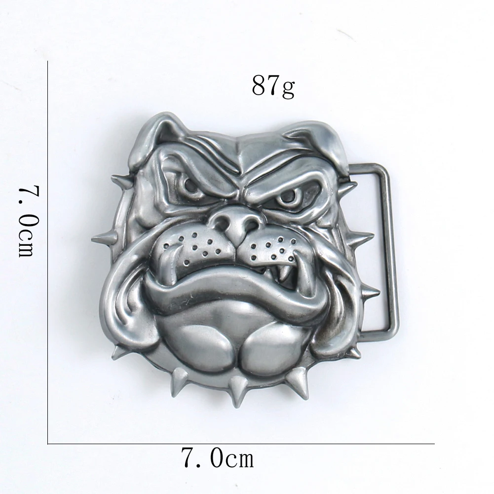

Bulldog Belt Buckle Pin Clip 3D Pet Fierce Dog Handmade Leash Leather Animal Craft Strap Accessories Belt DIY Ornament