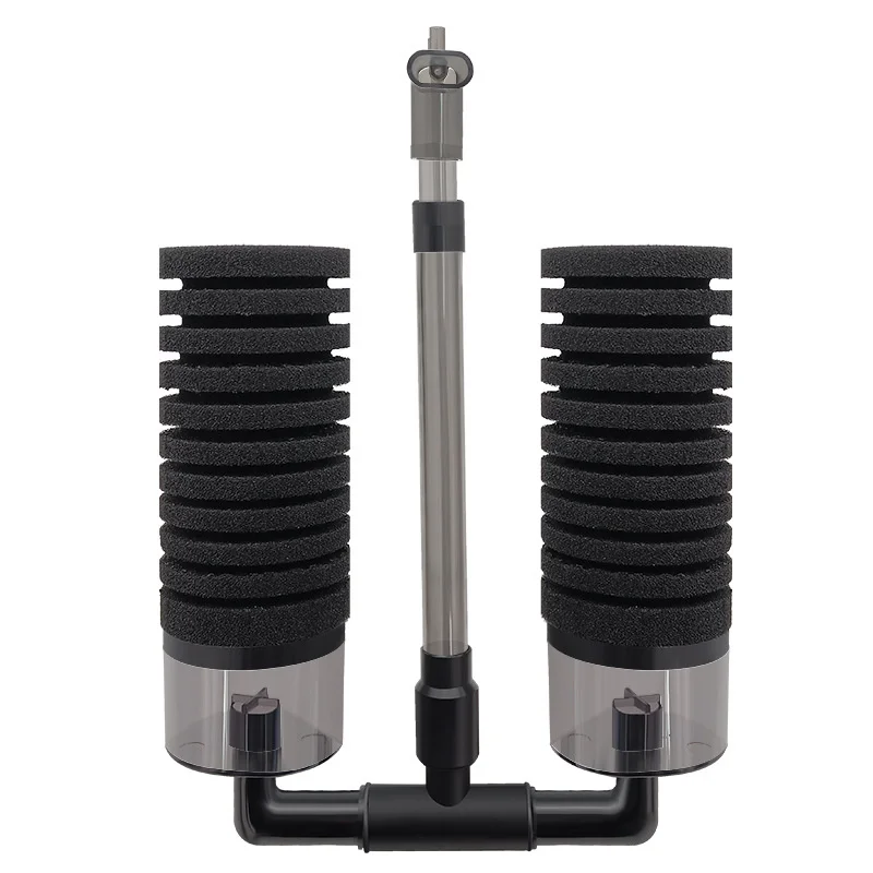 

Fish tank biochemical cotton filter pneumatic wall-mounted suction stool with filter box with filter material