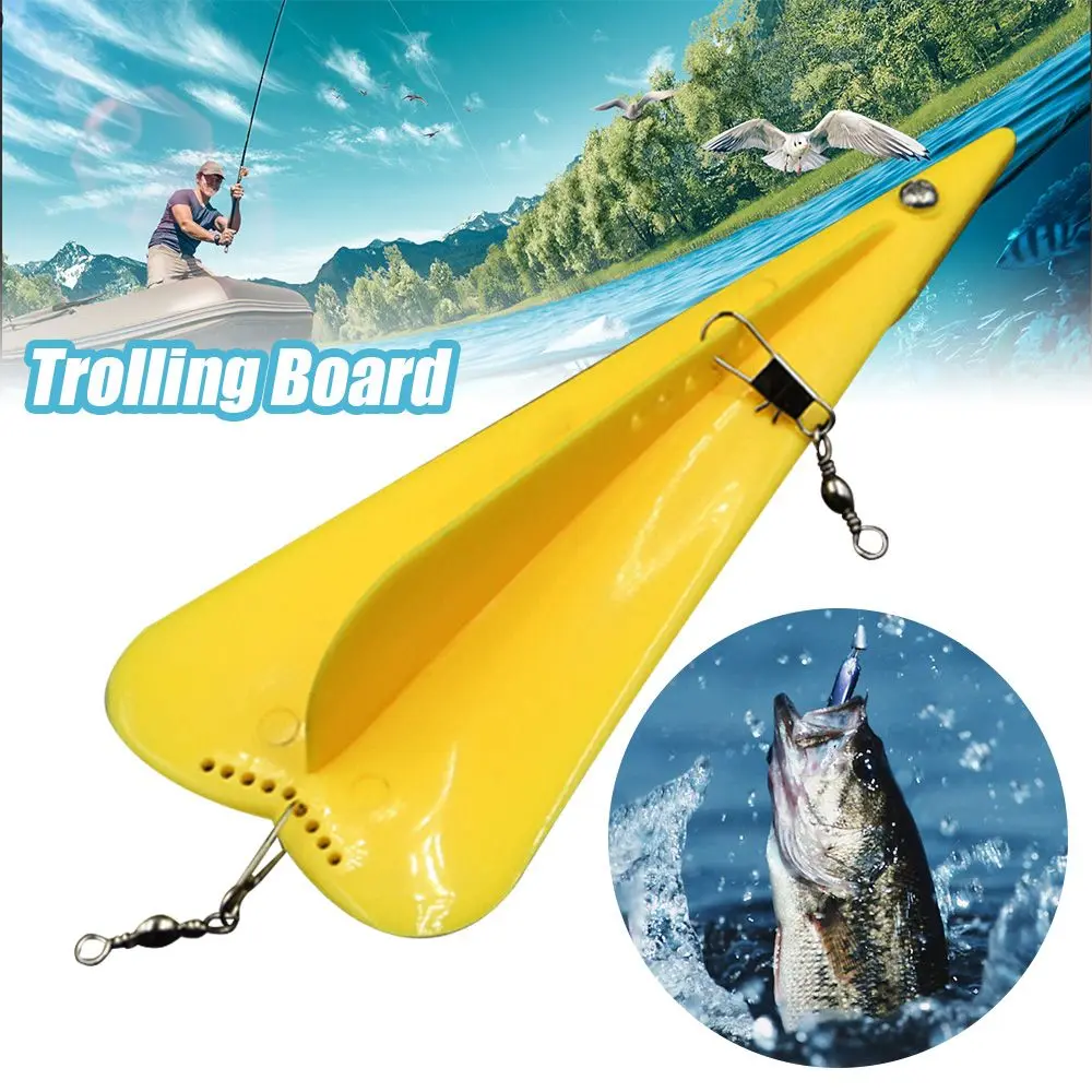 

New Plastic Adjustable Weight Deep Trolling Tool Diver Plate Artificial Bait Plan Fishing Diving Board