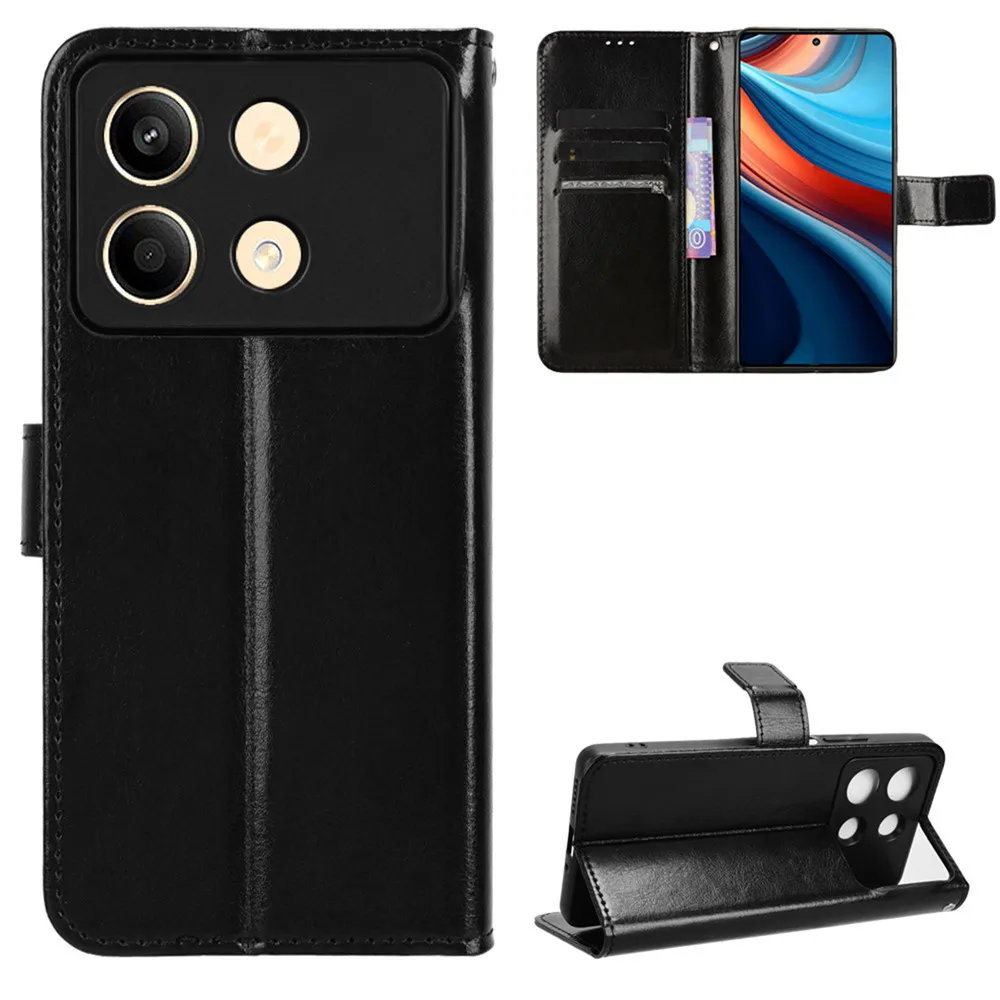 Роскошный флип-чехол из искусственной кожи для Xiaomi Poco X6 Neo