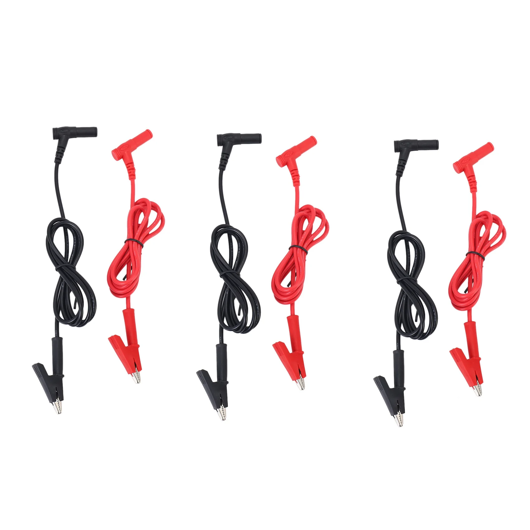 

3 пары банановых штекеров для зажима типа «крокодил», испытательный свинцовый зажим, лабораторный испытательный кабель с вилкой типа «банан», сверхмощный длинный 1 м