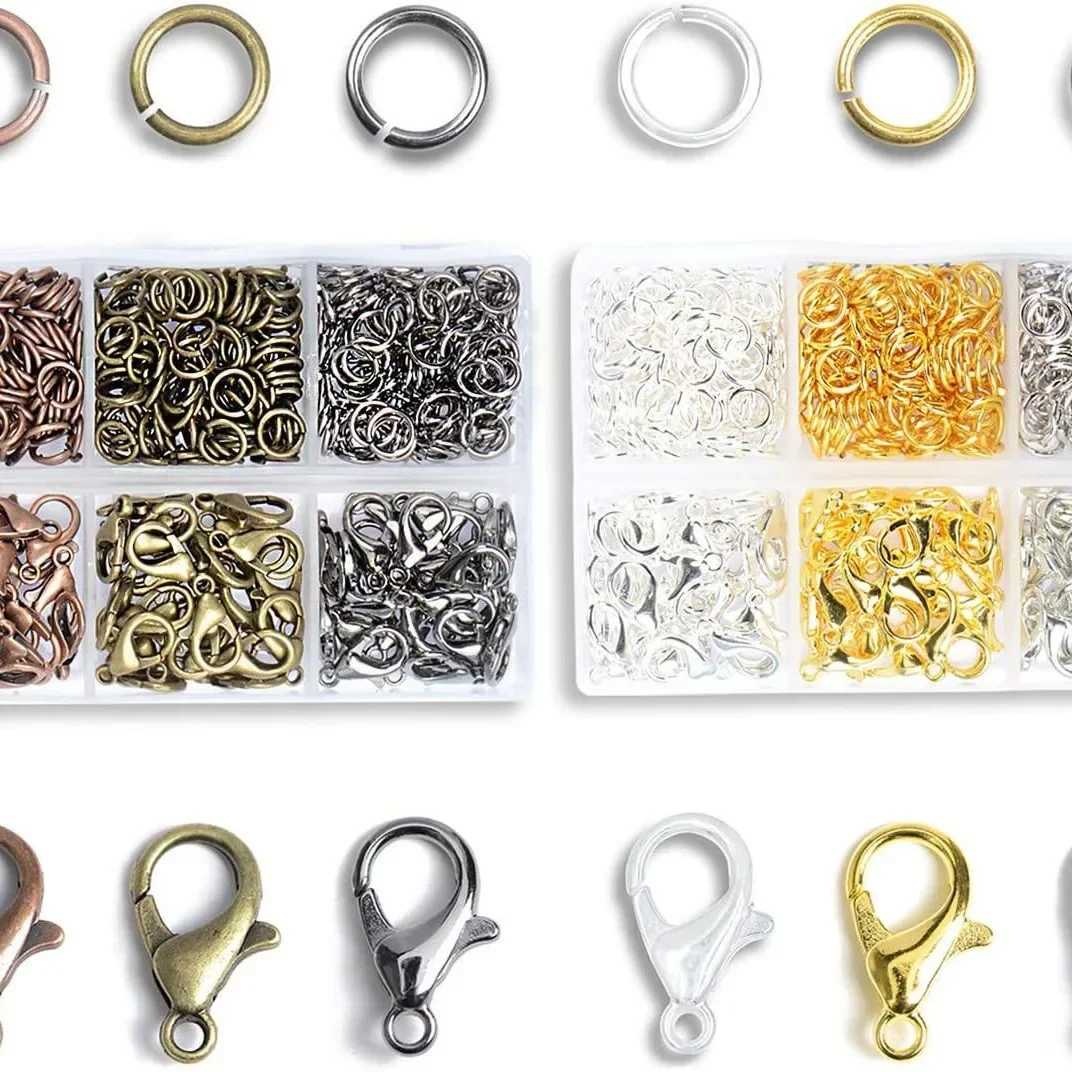870 шт. 6 футляров застежка-лобстер кольцо с замкнутой петлей браслет ожерелье