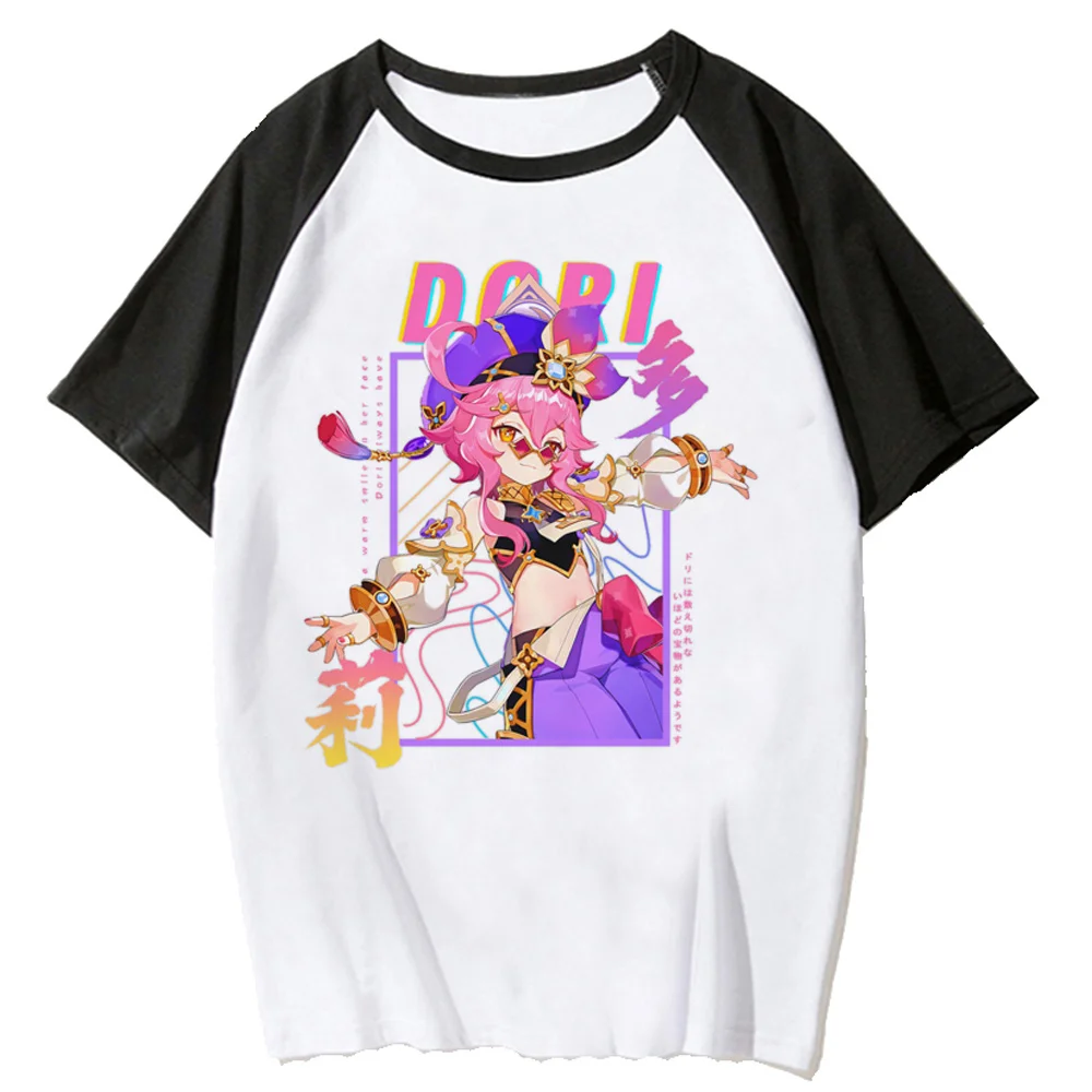

Genshin Impact t shirt women comic t-shirts female anime funny Japanese clothes