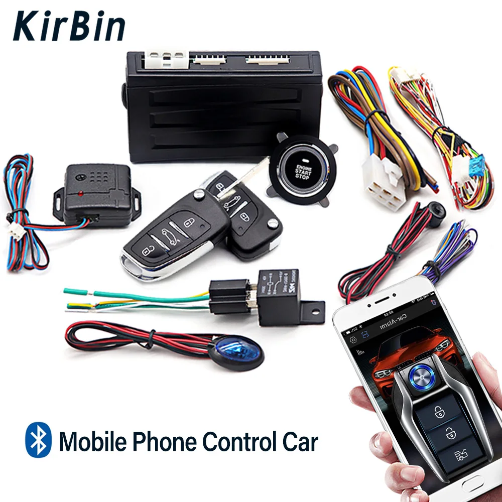 

Universal Car Alarm AutoStart Keyless Entry System Remote Start Kit For Car Push One Button Start Stop System Car Accessories
