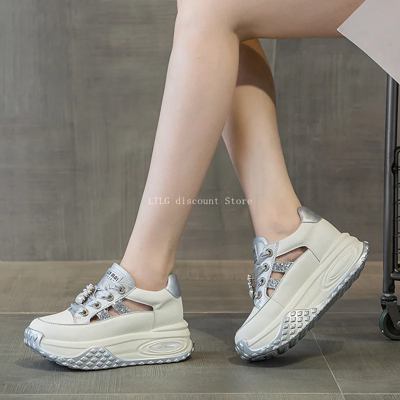 Сандалии женские на платформе кроссовки толстой подошве повседневная обувь для