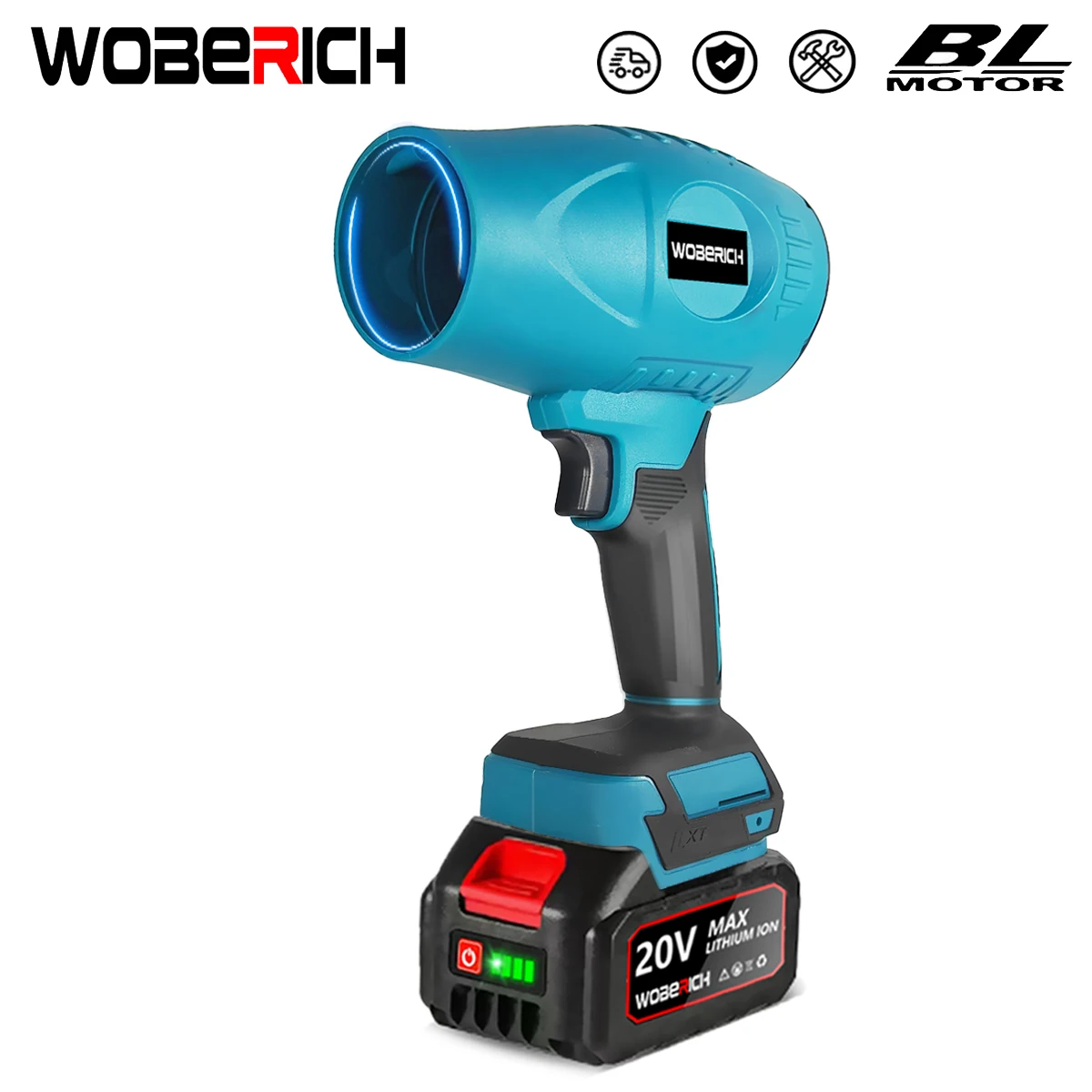 Бесщеточный турбореактивный вентилятор WOBERICH 200 м/с ручной беспроводной