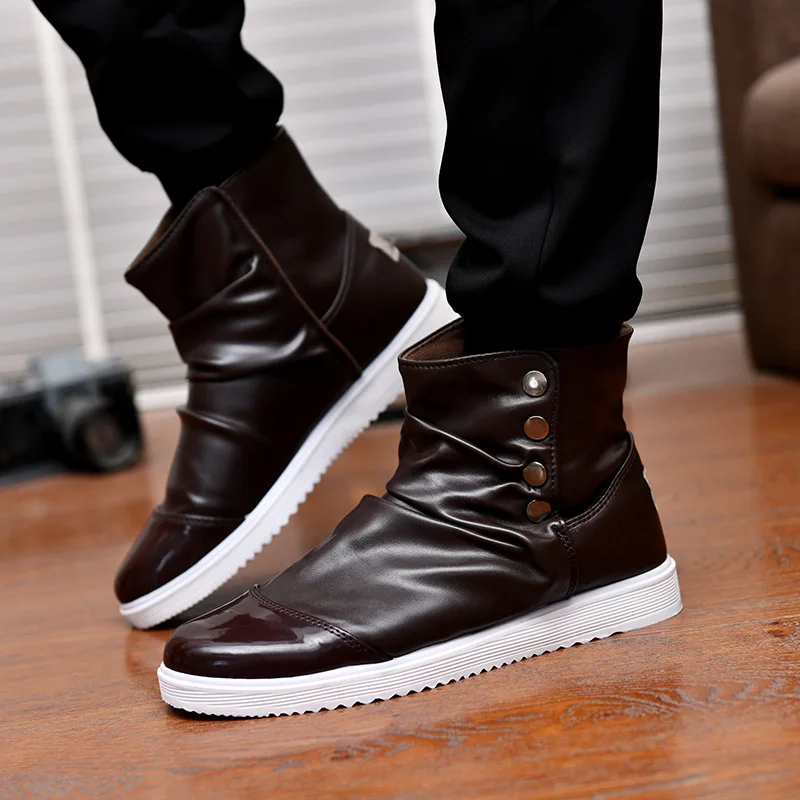 ботинки Ковбойские сапоги мужские заклепки британский стиль внутренние