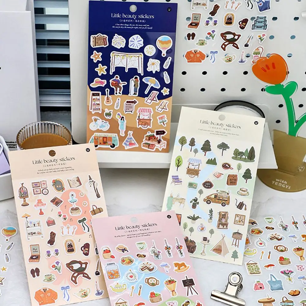 

Account Phone Flowers Journal Album Decoration DIY Decorative Stickers School Supplies Daily Life Stationery Sticker