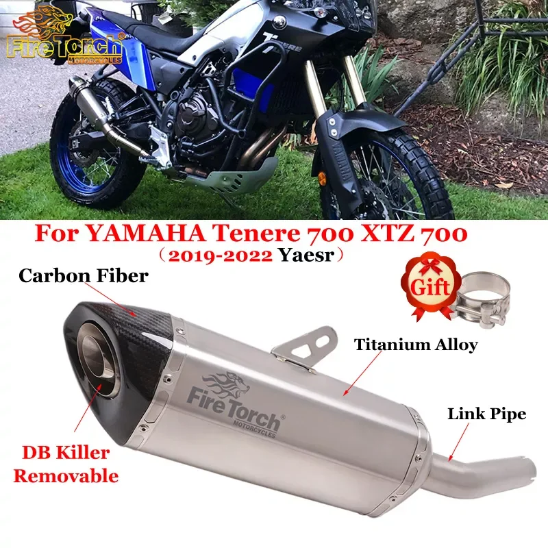 

NEW2023 for yamaha Tenere700 Tenere 700 T7 XTZ700 2019 - 2022 Full Motorcycle Exhaust Escape Modify Moto Alloy Muffler Pipe