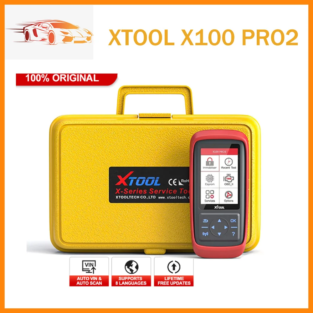 

XTOOL X100 Pro2 Auto Key Programmer IMMO Car Diagnostic Tools OBD2 Diagnostic Automotive Scanner with EEPROM Adapter Free Update